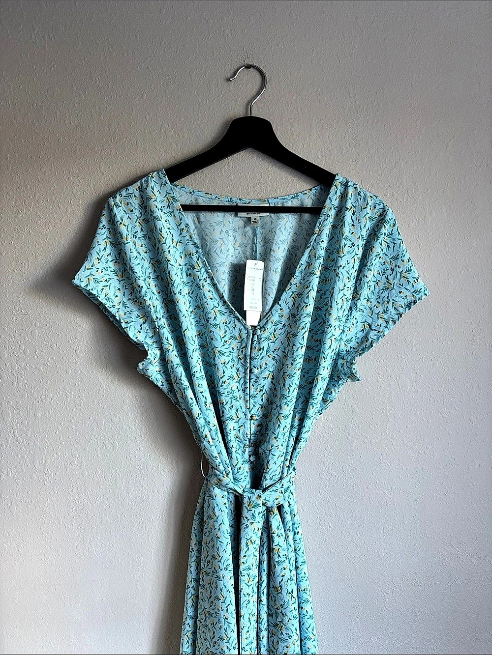 Bobeau Light Blue Floral Maxi Dress Size XL NWT